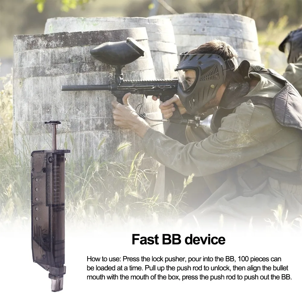 Airsoft BB скоростной погрузчик 155/100 патронов страйкбол стрельба пластиковый