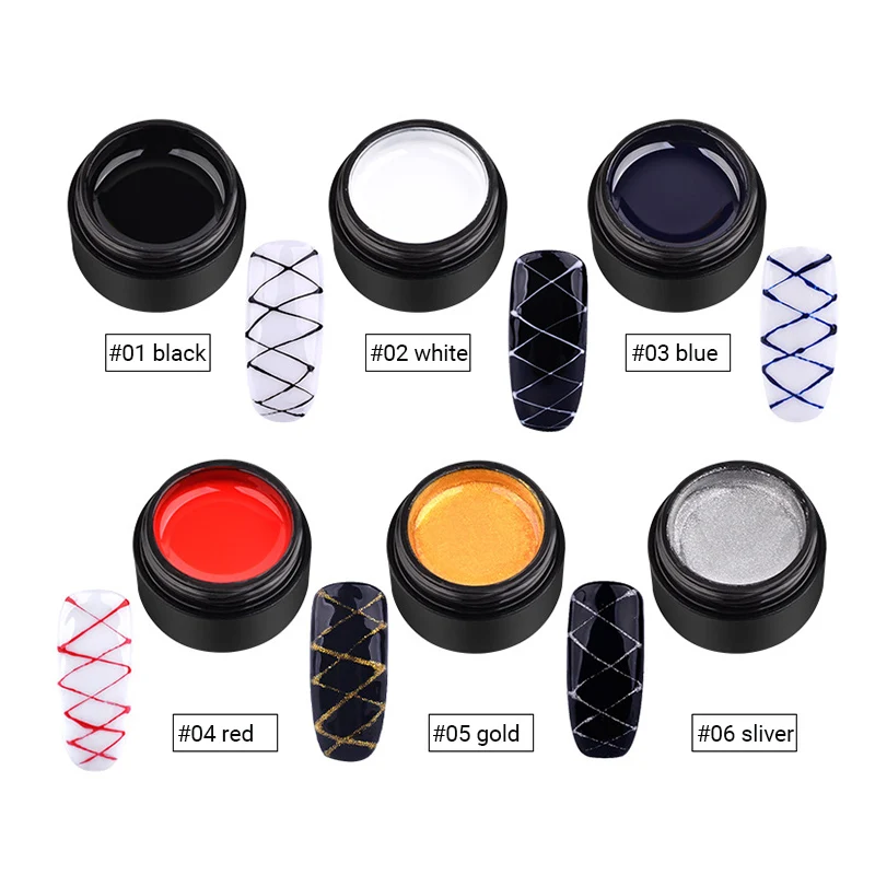 5 мл гель краска для ногтей с изображением паука цветной УФ Гель лак отмачиваемый