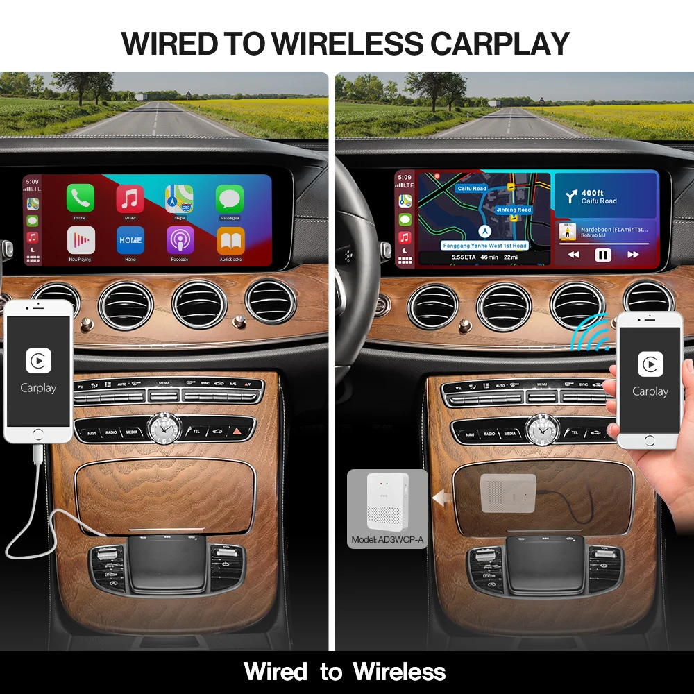 Беспроводной адаптер ATOTO CarPlay для IOS Plug and Play Audi Benz Chevrolet Volkswagen Volvo Ford Honda Renault Mazda Porsche
