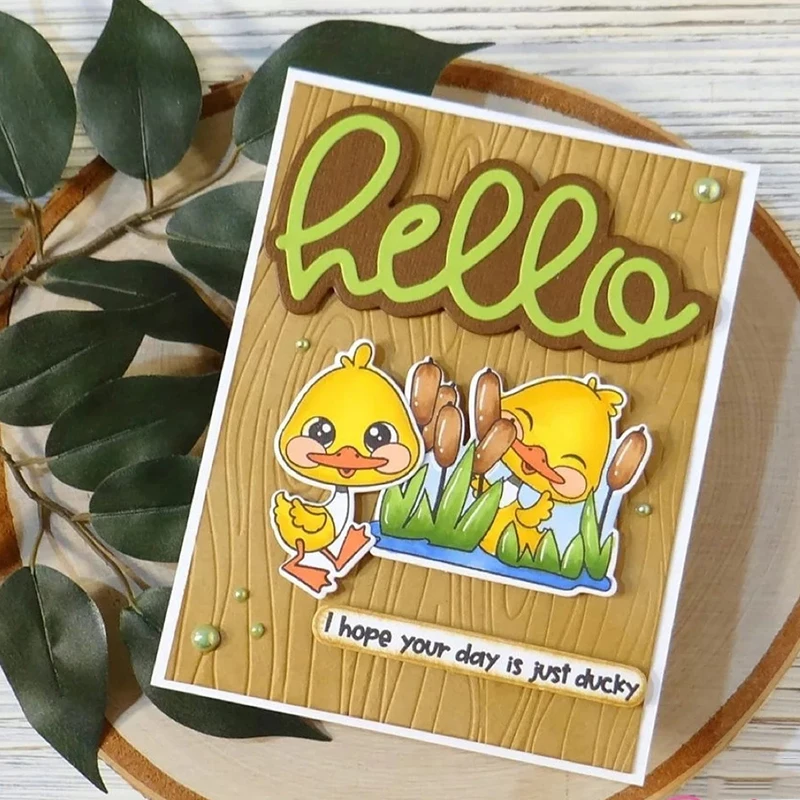 

Металлические штампы Panalisacraft с надписью hello Feeling, трафареты для «сделай сам», для скрапбукинга/альбома, декоративное тиснение, бумажные откр...