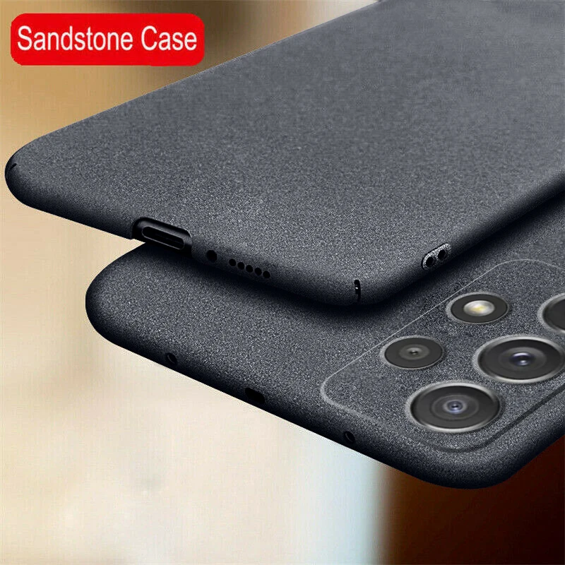 Ultra-Thin Slim Matte Sandstone Case For Samsung Galaxy A52 A72 A52S A53 5G A51 A71 S20 FE S22 S21 S23 Ultra Plus Hard PC Case