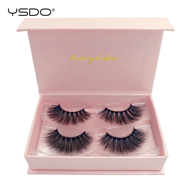 Объемные ресницы 2 пары норковых ресниц натуральный длинный макияж 3d накладные