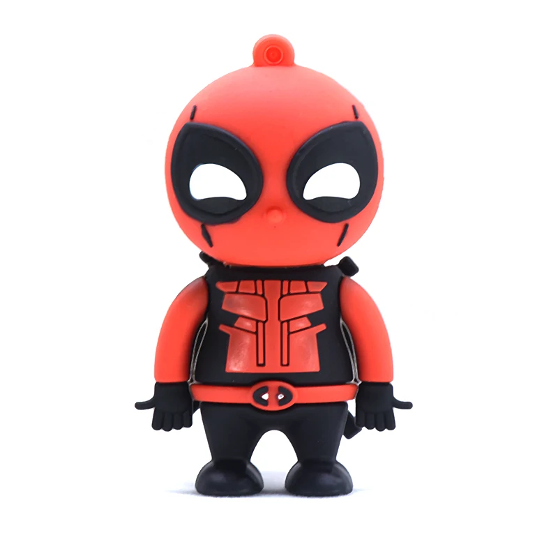 Deadpool Usb флеш-накопитель с рисунком аниме, 64 ГБ, 32 ГБ, 16 ГБ, 8 ГБ, 4 Гб, пантера, Дэдпул, Человек-паук, 128 ГБ, 256 ГБ, карта памяти - Цвет: Deadpool
