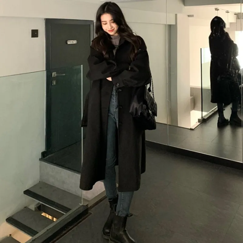 

British Style Trench Coat Womens 2021 Spring Autumn New Fashion Mid-Length Loose Casual All-Match Windbreaker Coats Female A317