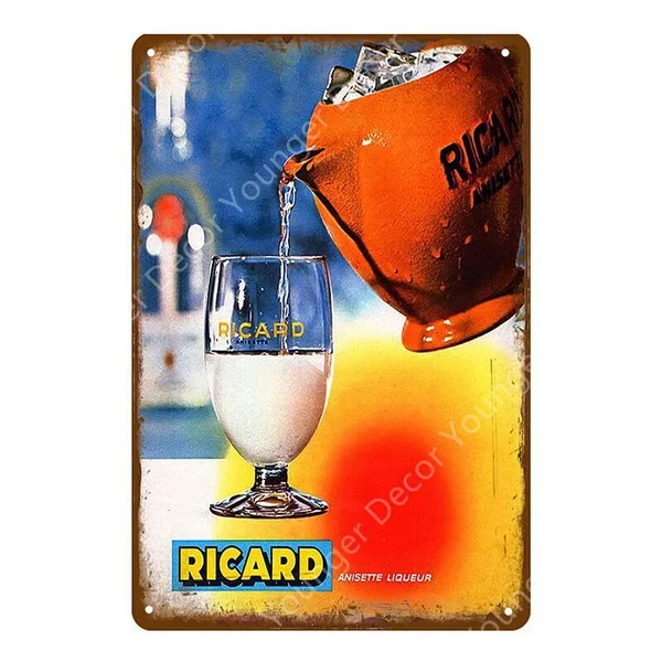 

Retro Beer Wine Pernod Ricard Tin Signs Havana Club Cuba Metal Poster Vintage Plaque Bar Cafe Club Home Wall Decor