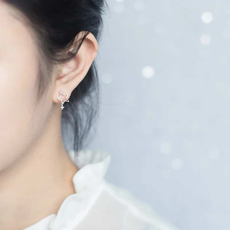 Женские серьги-гвоздики Trusta из стерлингового серебра 925 пробы модные крошечные