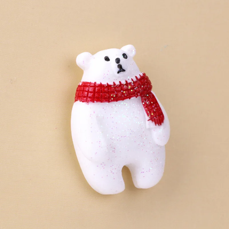 

Cute Resin Santa Claus Bear Tree Cane Christmas Fridge Magnet Refrigerator Stickers Home Decorations Supply Xmas Accessories