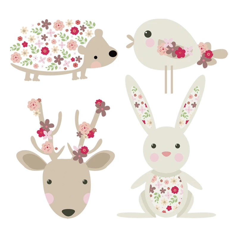 Милые наклейки с животными милые птицы ежик кролик аксессуары для