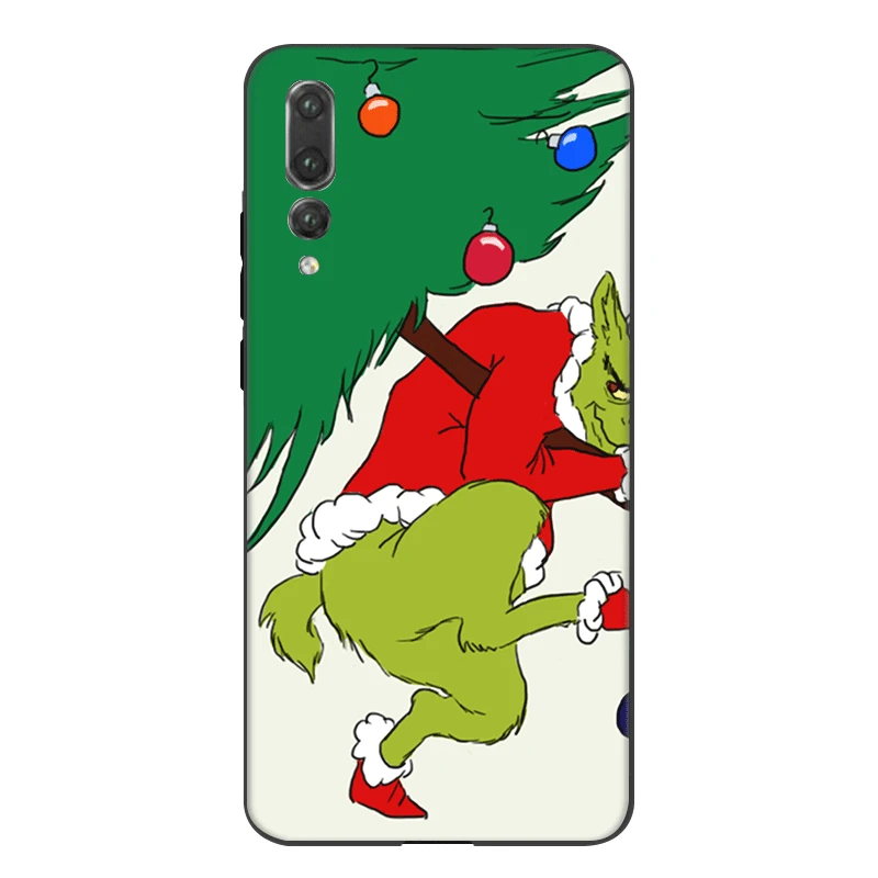 Мобильный Силиконовый чехол для телефона для huawei Honor Note 9X вид 20 8 9 10 Pro Lite 8X 8C 7X 7C 7A 6A крышка зеленый Гринч Рождество - Цвет: B11