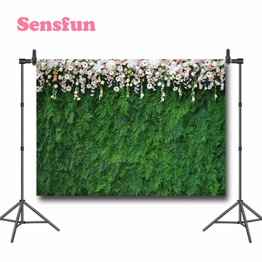 Sensfun 3D зеленые листья фото фон Свадебные цветы фотография Фон свадебный душ виниловый фото стенд реквизит