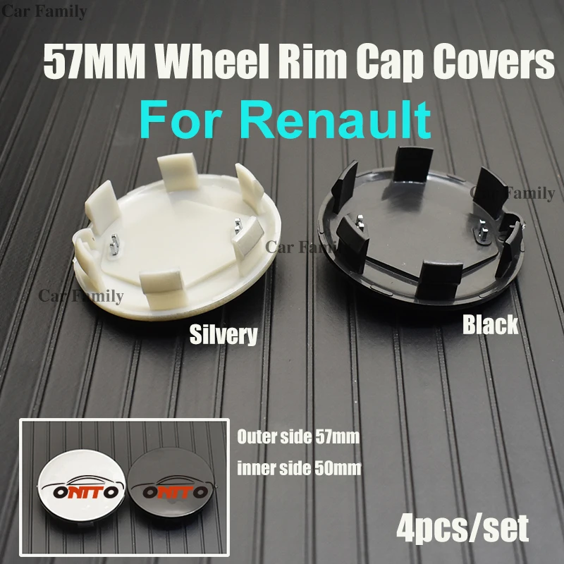 4 шт./компл. оригинальный 5 7 см 57 мм из АБС пластика для Renault Megane/Clio/Laguna/Twingo/эспас
