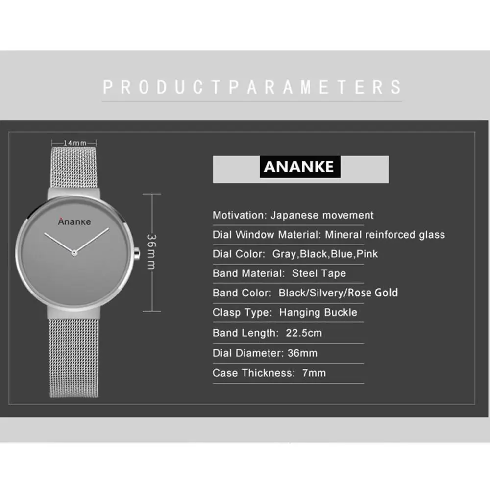 

Women Watches Simple Style Quartz Analog Stainless Steel Wristwatch