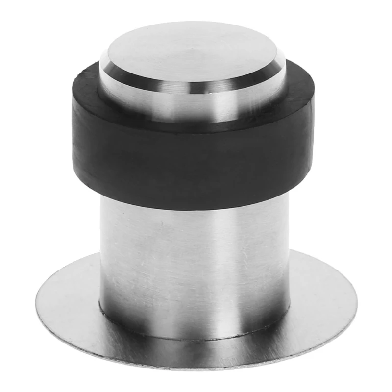 

Door Stops Anti-Collision Stainless Steel Rubber Stopper Round Floor Mounted New