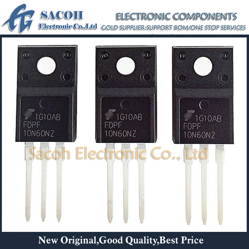 10Pcs FDPF10N60NZ or FDPF10N60 or FDPF10N60ZUT or FDPF10N50UT FDPF10N50FT FDPF10N50F TO-220F 10A 600V Power MOSFET