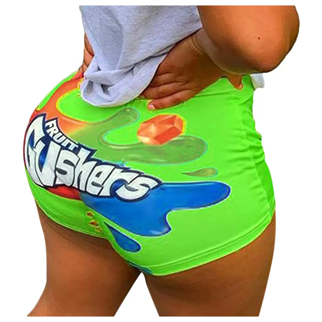 Женские дышащие шорты карамельных цветов облегающие Мини Сексуальные клубные