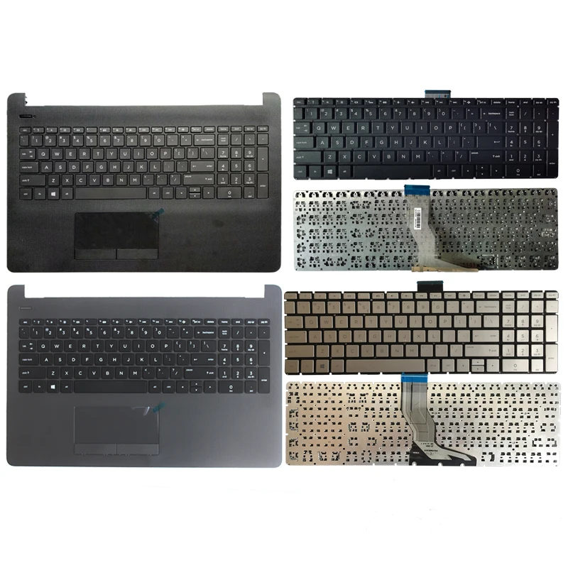 

US laptop keyboard for HP 15T 15Z 15-BR-BS-BU-BW 250 255 256 G6 L03442-001 AP2040001C1 TPN-C129 C130 Palmrest Cover