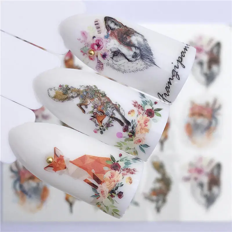 1 шт., наклейки для ногтей с изображением животных, цветов, воды, мечты, ChaserPattern, переводные наклейки, фламинго, фруктовые украшения для ногтей