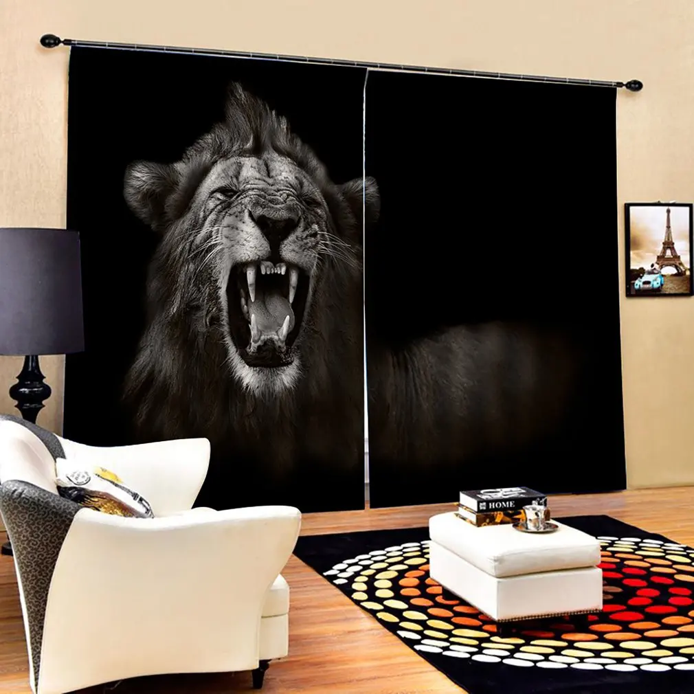 149338823 Tiger Curtain 140*100 Creative Home Interior Bedroom Living Room Hotel Decorative |