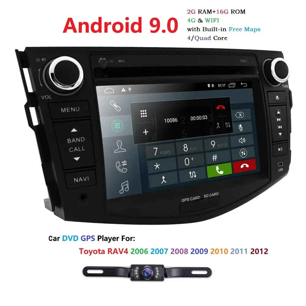 7 дюймов 2G ram Android 9,0 автомобильный dvd-плеер для Toyota RAV 4 RAV4 2006 2007 2008 2009 2010 2011 2012 Стерео RDS Mirror link Wifi