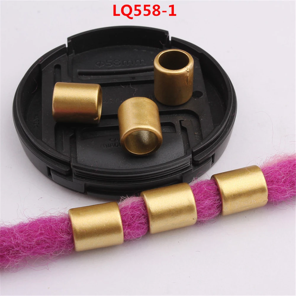 

New 10pcs Retro Gold/Silver/Black Hair Braid Dread Dreadlock Plastic Beads Rings Tube Braiding Hair Accessories Sales