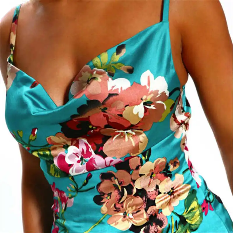 

Women Boho Floral Tank Tops Summer T Shirts Top Ladies Cami Blouse Camisole Vest