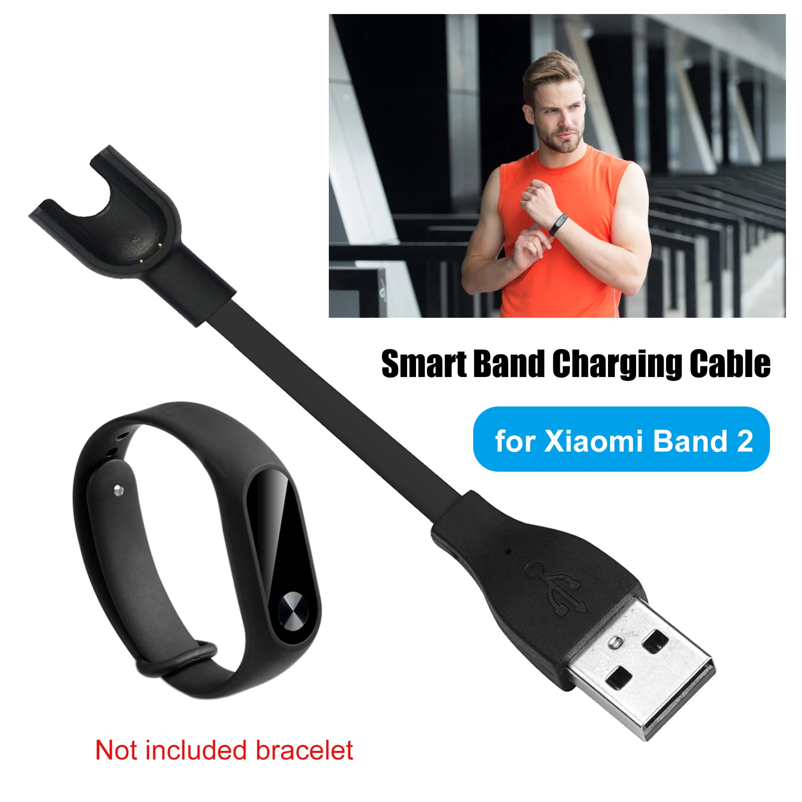 Зарядный USB-кабель для Xiaomi Mi Band 2 сменный USB-адаптер зарядки док-станция