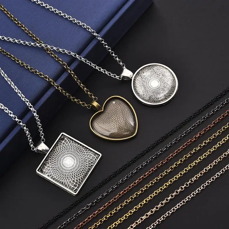 Металлическая железная цепочка для ожерелья с застежкой лобстером 10 шт./лот