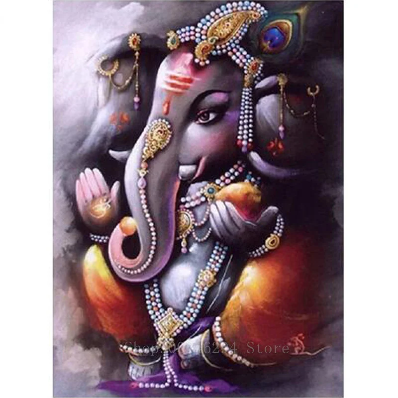 Индийские узоры ganesha в виде Будды полная квадратная круглая алмазная вышивка 5D