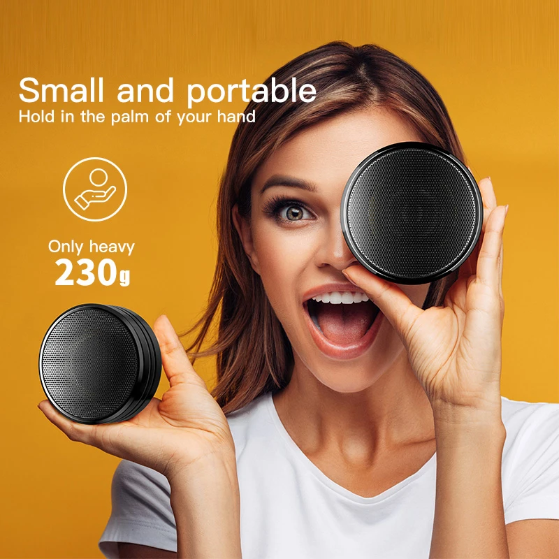 Беспроводной Bluetooth динамик портативный металлический сабвуфер домашний 3D стерео