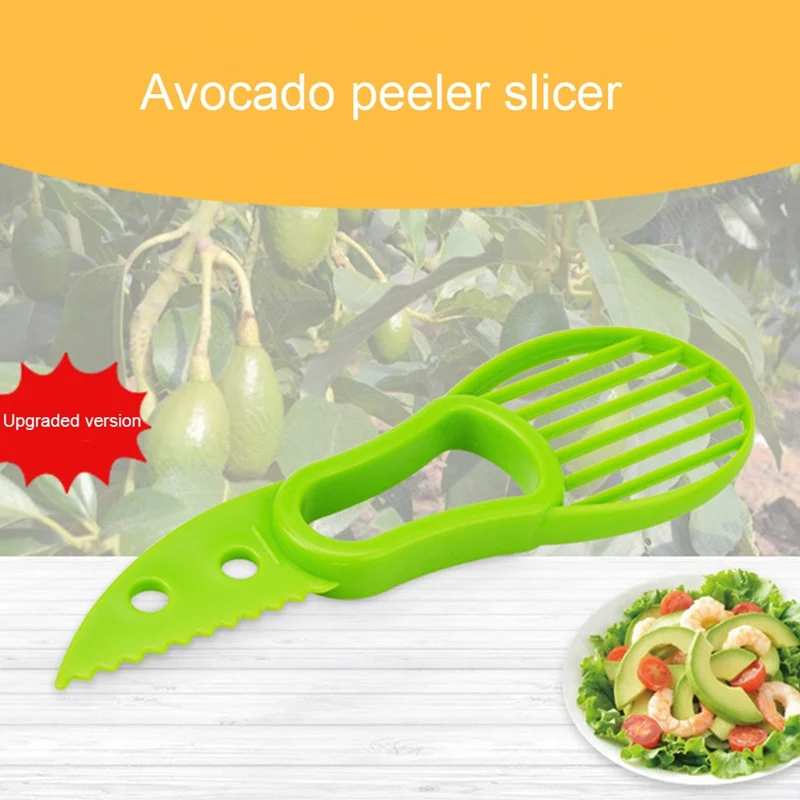 3 в 1 авокадо Slicer Ши нож для удаления сердцевины и нарезания масло Фруктовый резак