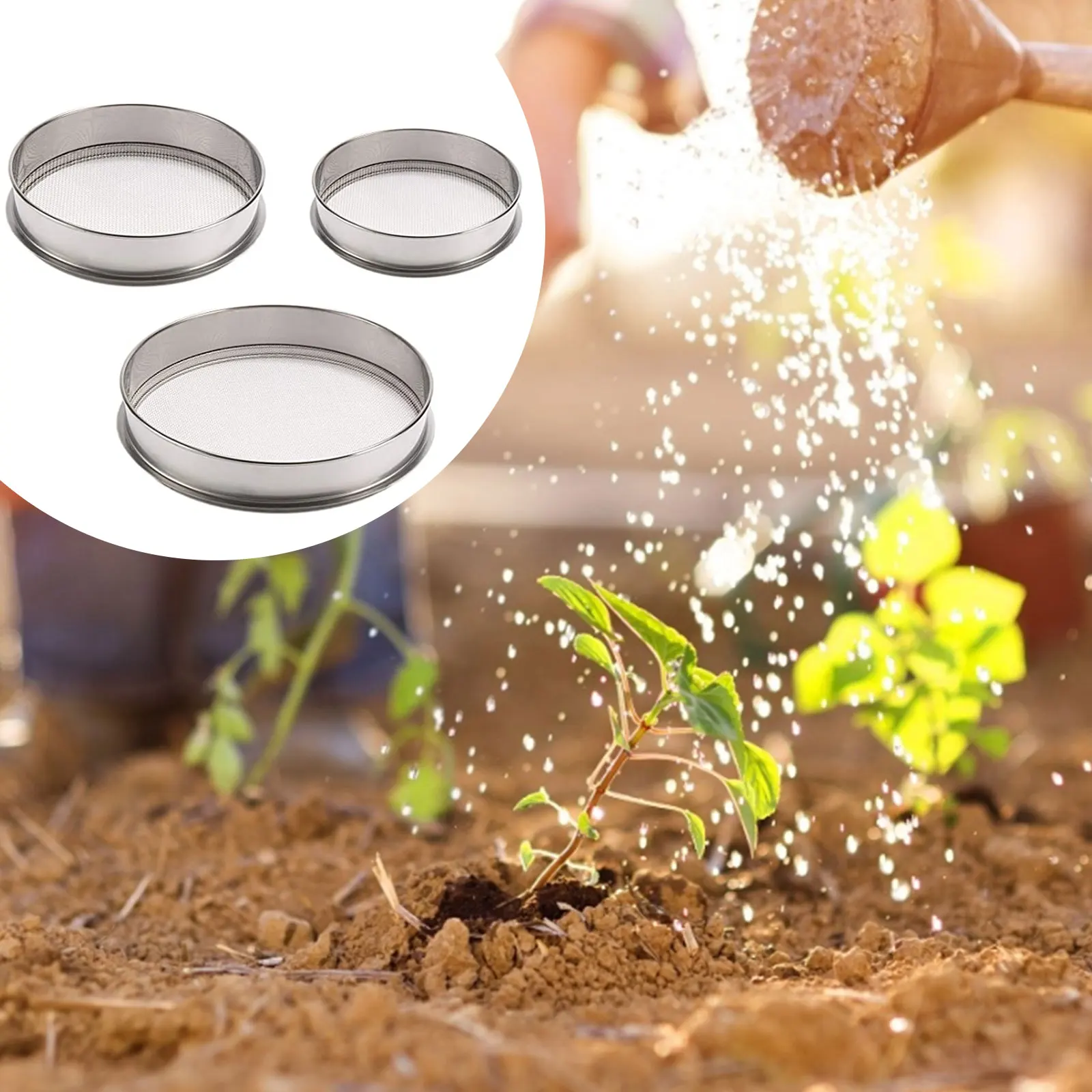 

3 Pcs Soil Screen Kit Garden Soil Screen Plate Seed Cultivation Tool Set Mud Screen Filter Supplies For Gardening Lawn Terraces