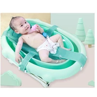 baby bath net pocket baby bath stand cross shaped slippery bath net adjustable mesh cloth flannel home bath mat seat for baby