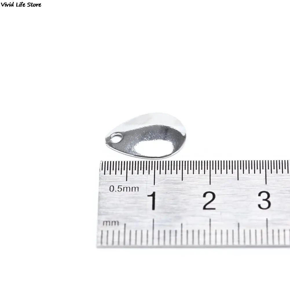 10 шт./лот рыболовные Спиннеры кольца лезвия гладкие никелевые ложки плетение