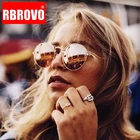 RBROVO 2021 Круглые ретро солнцезащитные очки женские зеркальные классические металлические уличные темные винтажные очки мужские очки для покупок Oculos De Sol