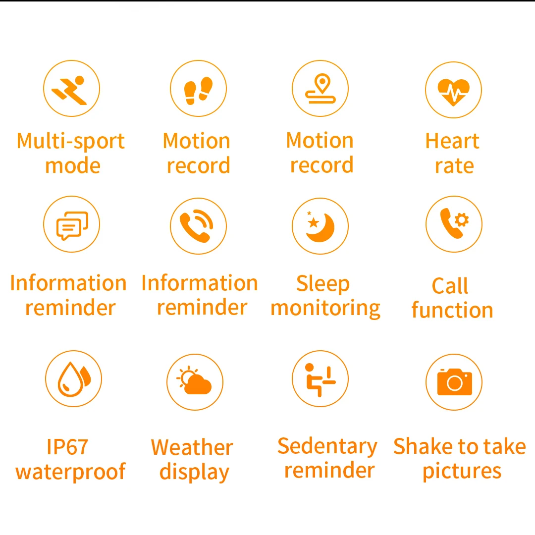 

Men's and Women's P8 Smartwatch, Health Monitoring Waterproof Sports Bracelet with Call Reminder Function, Digital Display Clock