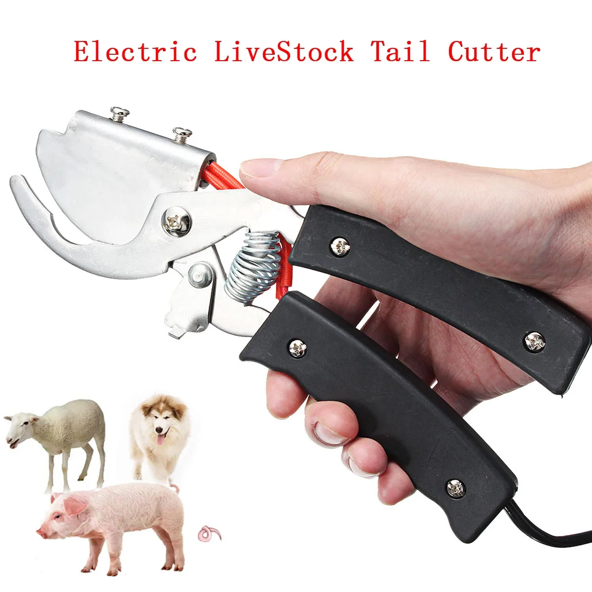

Doersupp 150W 220V Electric LiveStock Tail Cutter Tool For Dog Pig Puppy Sheep Tail Cutter Farm Breeding Supplies Tools Portable
