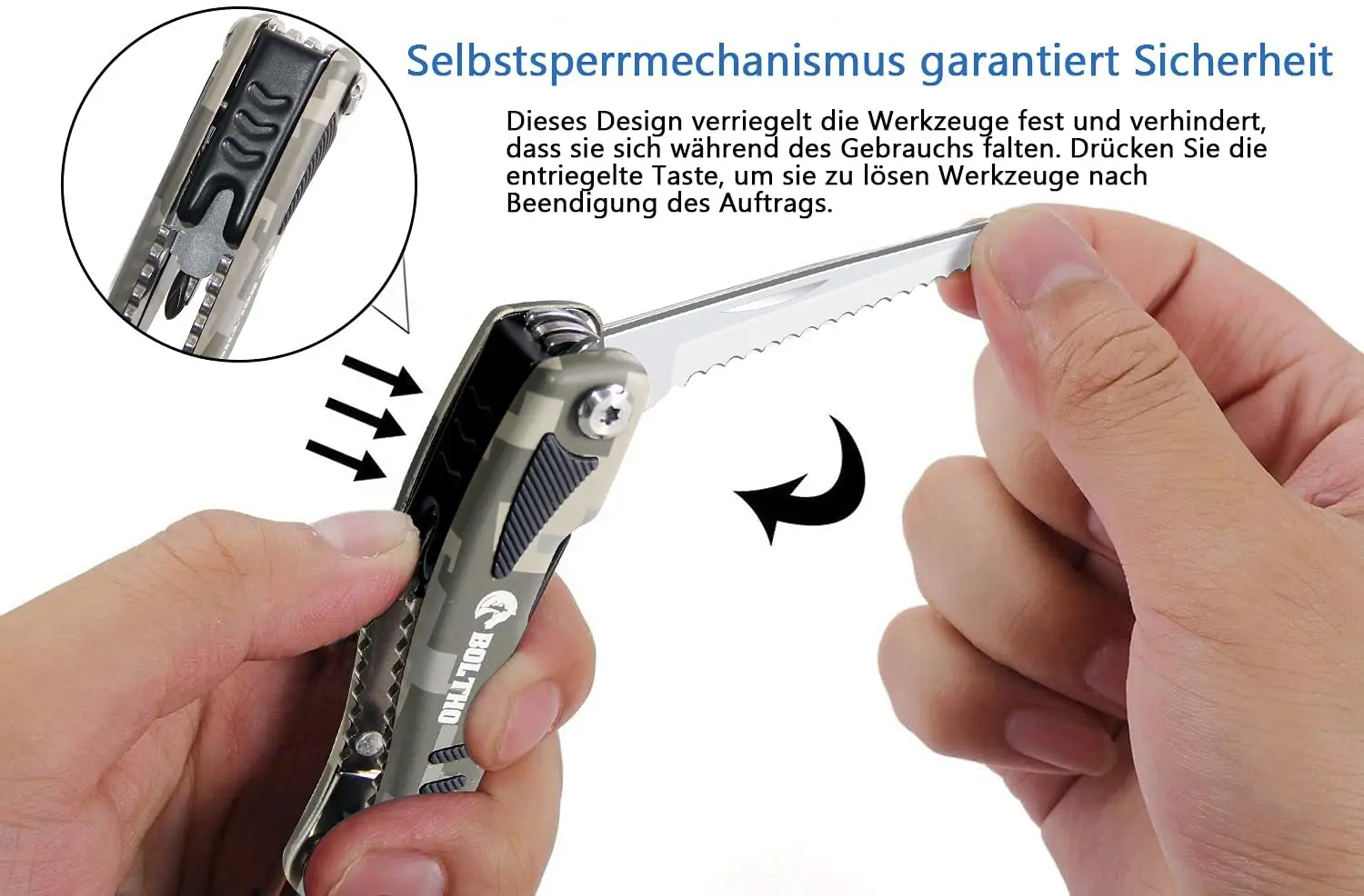 Складные плоскогубцы Boltho 14 в 1 из нержавеющей стали универсальный и прочный