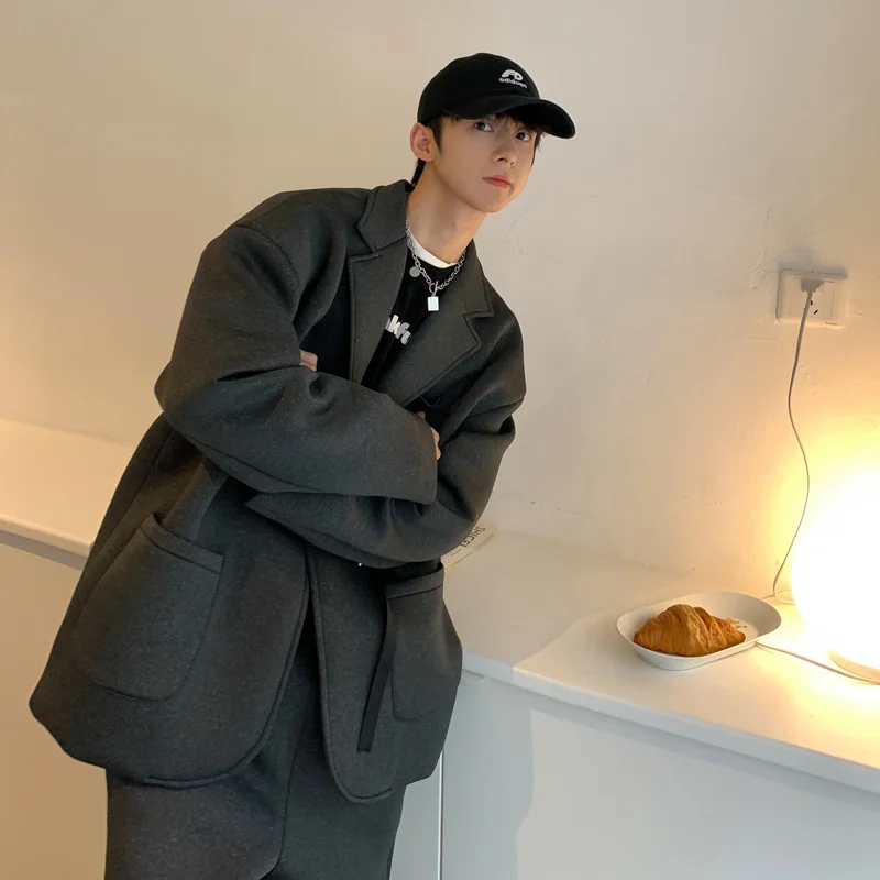 Модные утепленные однотонные блейзеры UMI MAO в Корейском стиле на осень и зиму для