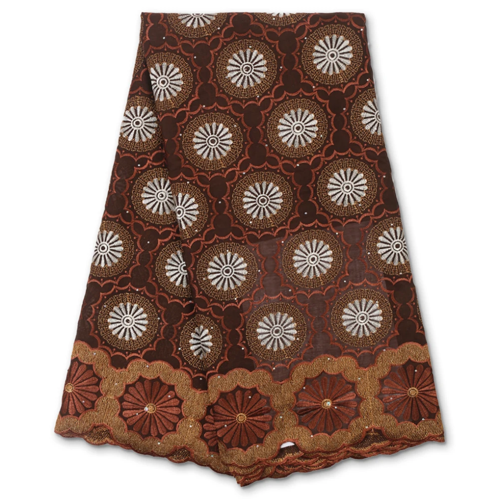 

2021 100 Cotton Swiss Voile Lace With Hole Nice Looking Embroidery Tulle Mesh Lace Latest African Wrapper with Blouse