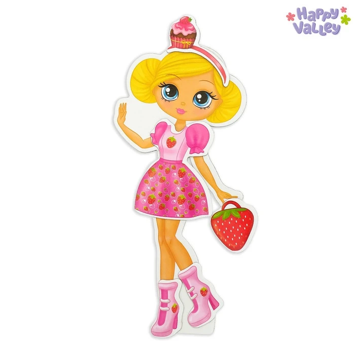 Magnetic set with doll background and stickers &quotSweet Pie" Gifts Hobbies Baby Kids Birthday Toys for children Game Room Games Puzzles |