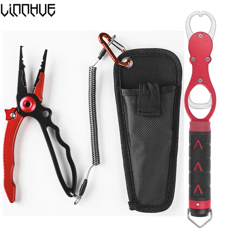 

LINNHUE рыболовные плоскогубцы из алюминиевого сплава многофункциональные крючки для удаления лески разделительные кольца для приманки рыбо...