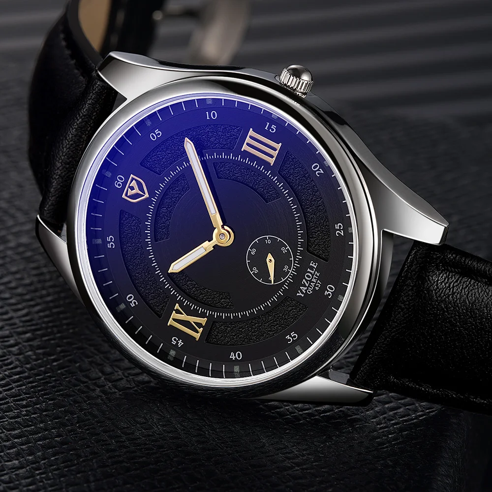 

YAZOLE Watch New Men's Watch Two and A Half Dollars European and American Fashion Quartz Watch Light Luxury Business Belt Watch
