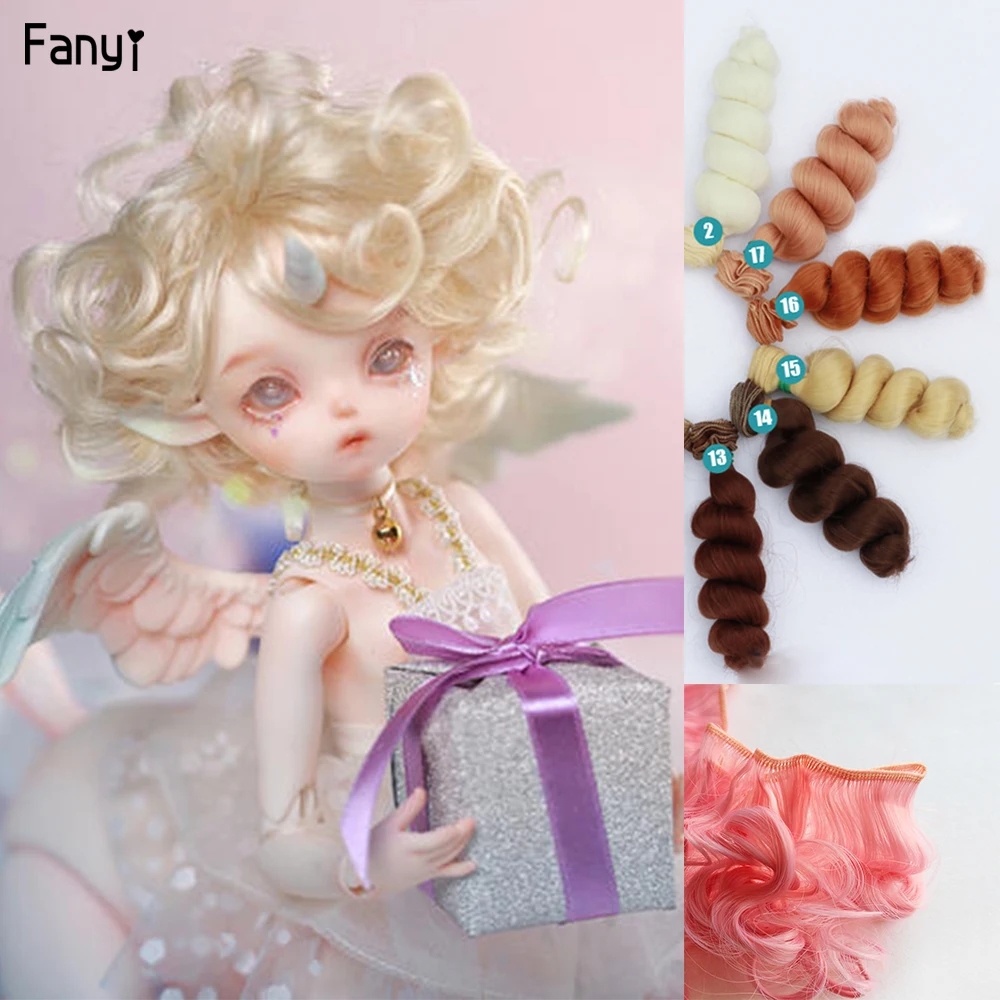 15 см высокая температура большая волна ручной работы ткань кукольные парики DIY