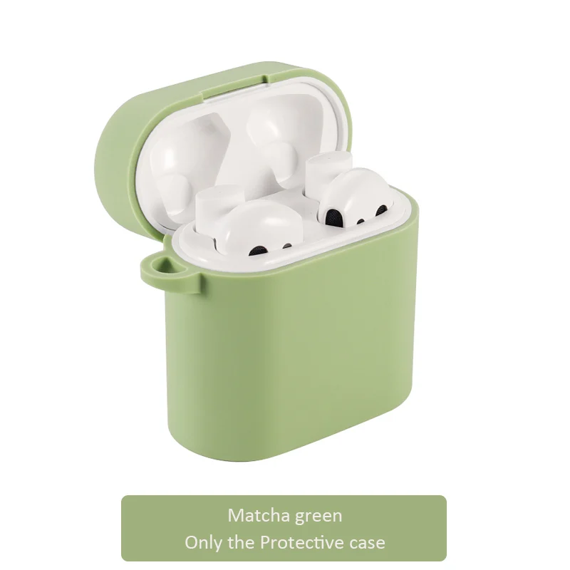 Matcha green Силиконовый чехол для Xiaomi Airdots Pro 2 Беспроводная bluetooth-гарнитура защитный чехол с карабином rotection чехол для Air 2 - Цвет: Matcha green