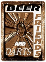 dart board metal beer sign funny vintage style bar pub mancave game room wall decor metal painting metal poster metal plaque