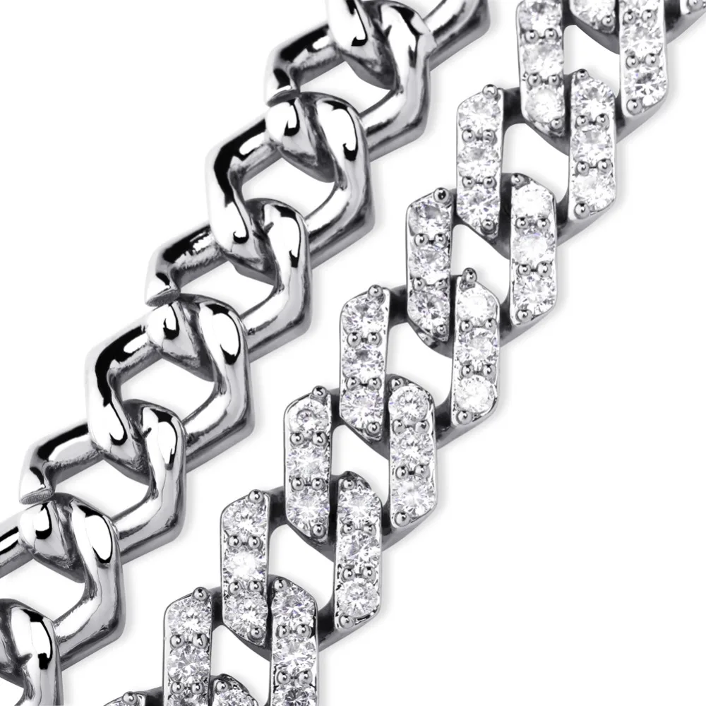 TOPGRILLZ 16 дюймов-30 дюймов замок застежка 12 мм тяжелые Iced Out кубинские цепи ожерелье кубическое цирконовое колечко для мужчин хип хоп ювелирные изделия