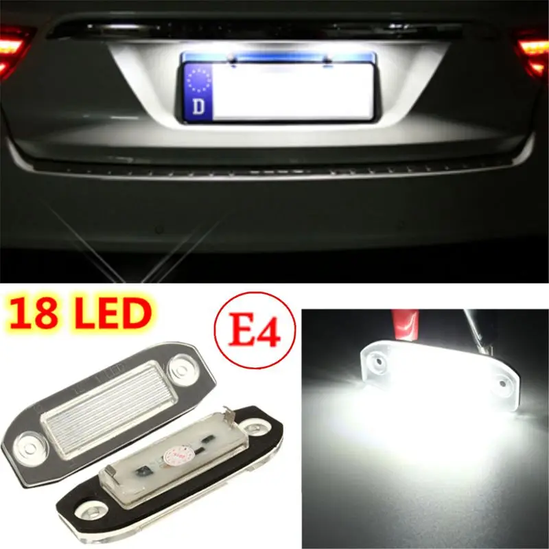 2Pcs 18 LED Licence Plate Light Number Lamp For Volvo S40 S60 S80 V50 XC60 XC70 XC90 E-marked White | Автомобили и мотоциклы
