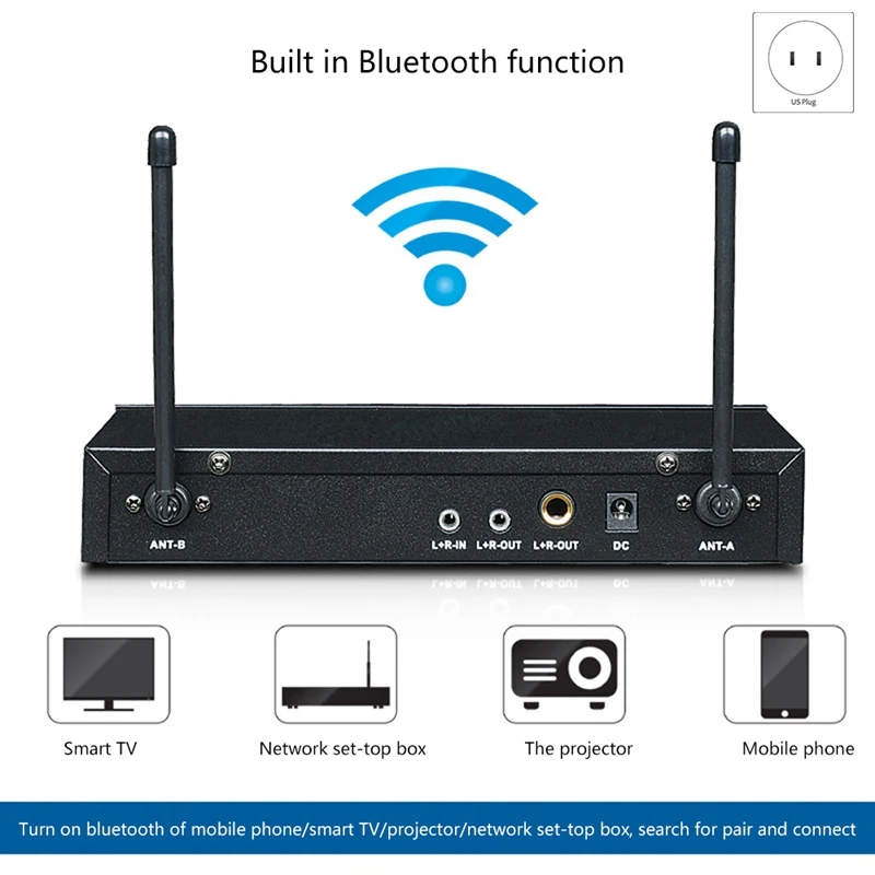 Аудиомикшер с беспроводным микрофоном звуковое смешивание Bluetooth мини-микшер Dj +