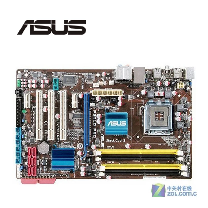 Материнская плата для Asus P5QLD PRO материнская настольного компьютера P43 разъем LGA 775