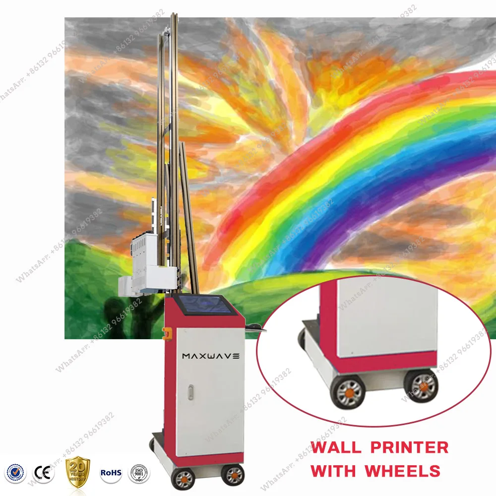 

New wall painting 5d wall printing machine family 3d vertical wheel printer